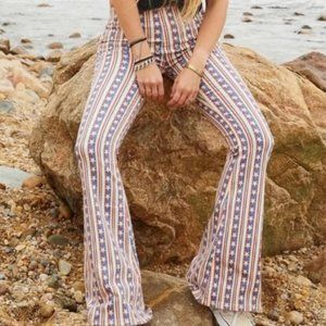 NWOT Free People Penny Boho Flare Jeans Stars & Stripes Red White Blue 30 10